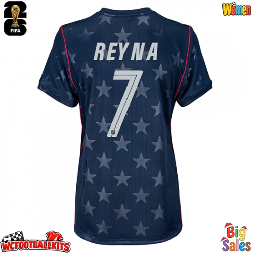 United States Giovanni Reyna #7 Replica Away Stadium Shirt for Women World Cup 2026 Short Sleeve